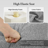 Busaurus 3 Seater Sofa Couch with Deep Seats, 89" Mid Century Modern Upholstered Sofa with Armrests, Comfy Couches for Living Room, Bedroom, Apartment and Office (Grey) Busaurus