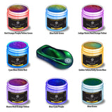 BALTIC DAY - Chameleon Mica Powder, 8 Jars of Color Shift Mica Set - Epoxy Resin Color Pigment - Chameleon Powder Glitter - Holographic Mica Powder for Resin BALTIC DAY