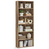 VASAGLE Custos Collection - Bookshelf, 6-Tier Bookcase, Book Shelf, Open Storage Shelf, 9.4 x 23.6 x 63.3 Inches, for Living Room, Home Office, Dinning Room, Camel Brown ULBC166T50 VASAGLE