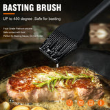 Walfos Silicone Basting Pastry Brush, Heat Resistant Pastry Brush Set, Strong Steel Core and One-Pieces Design, Perfect for BBQ Grill Baking Kitchen Cooking, BPA Free and Dishwasher Safe (2 Pcs) Walfos