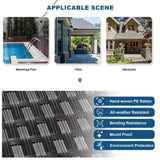 Kullavik 6PCS Outdoor Patio Furniture Set PE Wicker Rattan Sectional Sofa Patio Conversation Sets,Navy Blue Kullavik