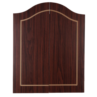 TG Dartboard Cabinet Set with Realistic Walnut Finish, brown, (15-DG910) - WoodArtSupply