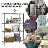 Storage Shelves, 4 shelf Storage Rack Adjustable 36"W x 14"D x 55"H NSF Certified Metal Shelves for Storage 1000Lbs Capacity Wire Shelving Heavy Duty for Kitchen Garage Shop Wire Rack Shelving, Black Dopinmin