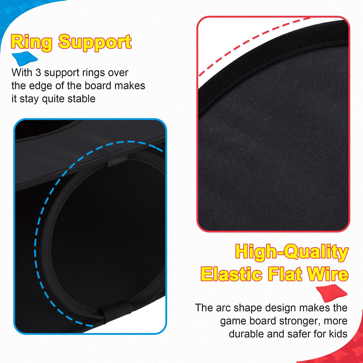 Himal Collapsible Portable Corn Hole Boards with 8 Cornhole Bean Bags (3 x 2-feet) Himal