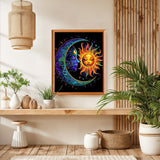 Lxmsja Moon Paint by Numbers Kit for Adults, Sun Acrylic Paint by Numbers for Adults Beginner, DIY Craft Supplies Oil Painting Kits for Home Wall Decor 16x20 inch (No Frame) Lxmsja