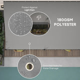 Outsunny 10' x 20' Outdoor Pergola Canopy, Wall-Mounted Metal Patio Canopy with Weather-Resistant Fabric and Drainage Holes for Backyard Garden Porch Beach, Dark Gray Outsunny