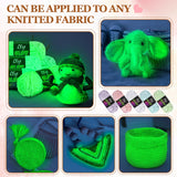 Fanfanwin 5 Rolls Glow in The Dark Chenille Yarn Luminous Crochet Yarn Glow Sewing Craft for DIY Arts Crafts Halloween Knitting Sewing Crocheting Supplies, 76.5 Yard Per Roll Fanfanwin