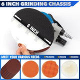 KUIMIT 6 Inches Air Random Orbital Sander, Pneumatic Palm Car Sanders For Wood Polisher Metal,And Auto Body Work, Da Sanders, Dual-action Sander KUIMIT