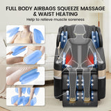 Real Relax Massage Chair, Full Body Zero Gravity Massage Recliner, with Auto Modes, Waist Heating, LCD, Bluetooth, Foot Massage, Black Real Relax
