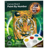 BBC Earth Canvas Board Paint by Numbers Tiger, 8 x 10-inch Canvas, Paint Palette, Paintbrush, Powder Paints, Kit for Adults Beginner, Painting Horizon Group USA