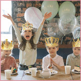 SENONAPO 50 Pcs Foam Crowns Kids Princess Tiaras Crowns Bulk with 2 Styles DIY Diamond Sticker Making Kits for Kids Birthday Party Supplies SENONAPO