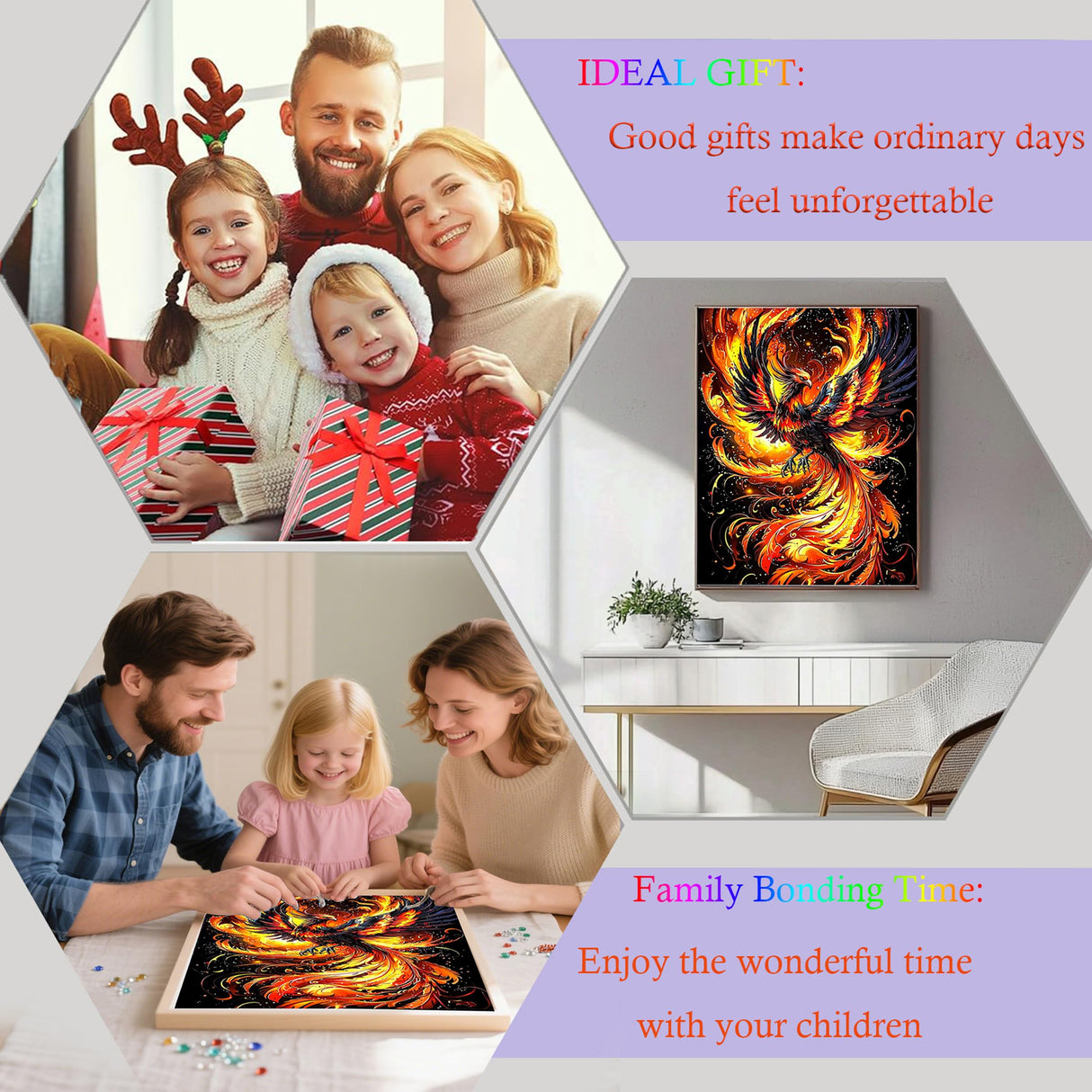 Phoenix Diamond Painting Kits for Adults,Fire Phoenix Diamond Art Kits for Beginners, 5D DIY Full Round Drill Diamond Painting gem Art for Adults, Home Wall Decor 12 x 16 Inch Generic