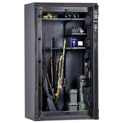 Kodiak Home Gun Safe for Rifles & Pistols | KSX5933 by Rhino Metals with New SafeX Security System | 41 Long Guns & 6 Pistol Pockets | 60 Minute Fire Protection | Antiqued Finish | 541lbs