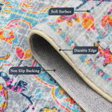 Pauwer Hallway Runner Rug 2x6 Washable Rugs Runner Non Slip Carpet Runner Boho Farmhouse Vintage Throw Area Rugs Floor Runner for Hallway Kitchen Entryway Laundry Room Bedroom Bathroom, Grey Pauwer