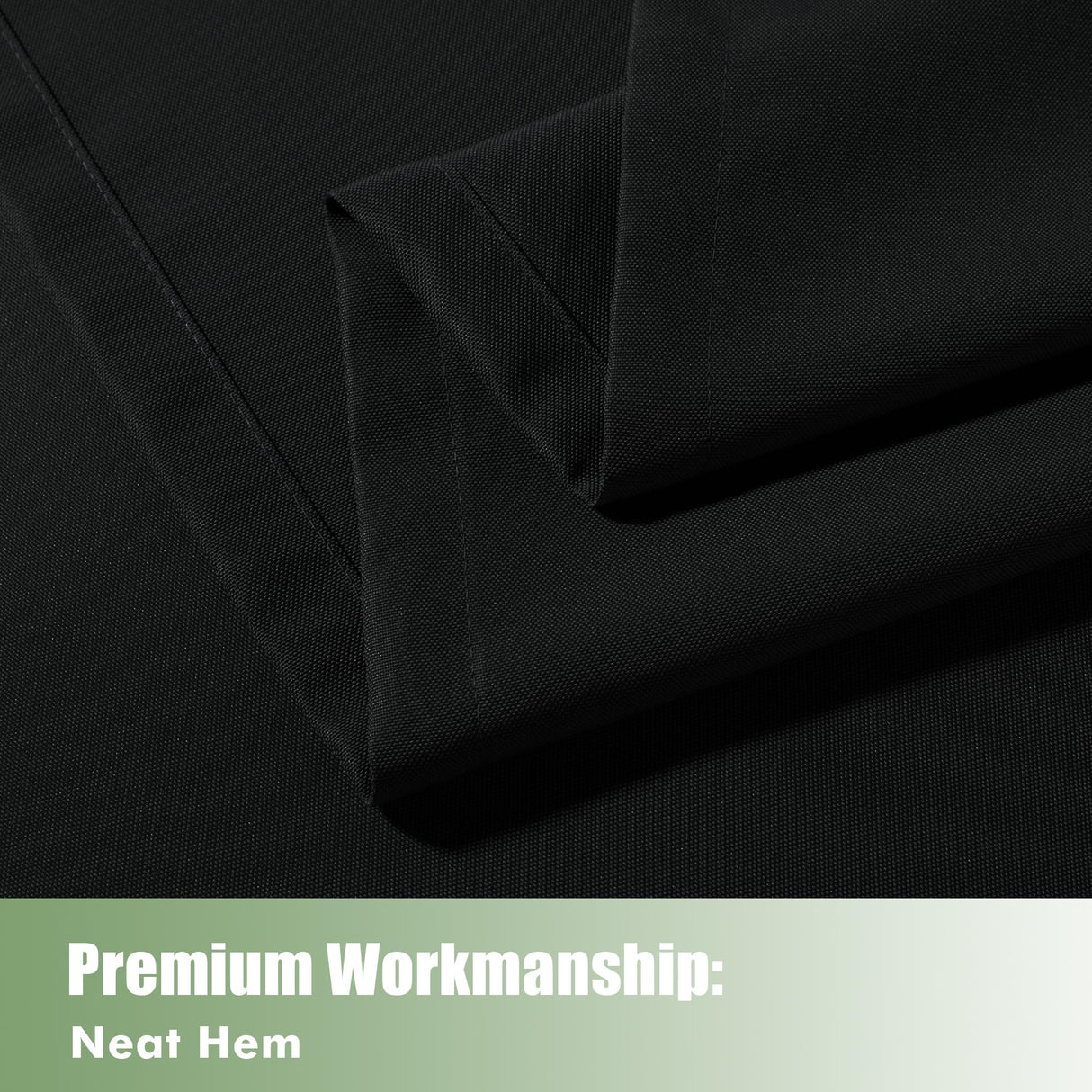 HolidayIdeas Outdoor Curtains for Patio Waterproof, 6 Panels - 54x84 Inches - Weatherproof Privacy Outsides Curtains for Cabana Porch Pergola, Sunlight & UV Blocking (Black, Grommet Top) HolidayIdeas