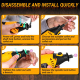 Rotary Tool Kit: DEKOPRO Power Hand Rotary Tools Mini for Wood/Metal, Electric Grinder Drill Machine Set with Flex Shaft for Carving, Cutting, Sanding, Grinding, Polishing, Engraving DEKOPRO