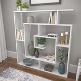 Ada Home Décor Briscoe Bookcase, 49'' x 51'' x 8.5'', White Ada Home Decor