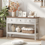 Maupvit Rustic Entryway Table with Large Storage Space, Farmhouse Feel Console Table for Entryway, Sturdy & Reliable Structure Sofa Table, Easy to Assemble Entry Table Maupvit