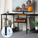 TV Stands for Living Room 50 inch TV Stand with Power Outlet Entertainment Center with Storage 3 Tier TV Console Table for 50 43 40 32 inch TV, Black Luplom