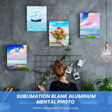 Sublimation Aluminum Blank Metal Photo Sign Blanks Wall Poster Frame Custom Pictures Wall Art for Bedroom Living Room Wedding Baby Pet Family Picture Framed Wall Decor, 11 x 14 Inch, White (4 Pieces) Ferraycle