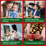 4 Pack Paint by Number for Adults, Christmas Paint by Numbers Kit for Adults Beginners, Easy DIY Acrylic Painting by Number Kits for Gifts Home Decor 8x12 Inch hkejoi