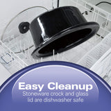 Hamilton Beach 33861 Portable Programmable Slow Cooker, Dishwasher Safe Crock, 6 Qt, FlexCook Dual Digital Timer/2 Heat Settings, Lid Lock for Easy Travel, Silver Hamilton Beach