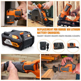 FERRYBOAT 7.0Ah Replacement for Ridgid 18V Lithium Battery R840087 R840083 R840086 R840085 R840084 AC840085 AC840086 AC840087P AC840089 Power Tool Battery 2 Packs FERRYBOAT