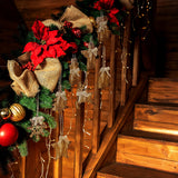 Lineshading 8 Pcs Rustic Christmas Tree Ornaments Xmas Angles Snowflake Wood Ornaments Angel Snowman Farmhouse Wood Decorations Christmas Tree Hanging Ornaments for Home Winter Party Lineshading