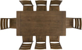 Crosley Furniture Joanna 9-Piece Modern Farmhouse Dining Table Set for 8 with Ladderback Chairs, Dark Oak Crosley Furniture