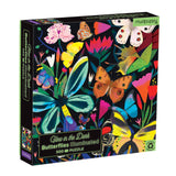 Mudpuppy Butterflies Illuminated 500 Piece Glow in the Dark Family Puzzle from Mudpuppy - 20" x 20" Glow in the Dark Puzzle, Perfect Family Activity, Ages 8+ Mudpuppy