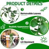 Artificial Hanging Plants for Shelf, 4 Pack Fake Potted Greenery Faux Eucalyptus Vine, Mandala Vine, String of Pearls,Pea pod Leaves in Pot for Office Living Room Bathroom Indoor Outdoor Décor Palonu