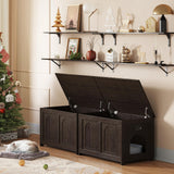 DINZI LVJ Cat Litter Box Enclosure, Flip Top Litter Box Furniture, Hidden Cat Washroom, Wooden House, End Side Table, 31.5" L x 19.7" W x 19.7" H, Sturdy and Easy to Assemble, Espresso DINZI LVJ