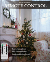 FPOO 20 PCS Christmas Tree Candles Lights Flickering,Clip on Candle Battery Operated Taper Candle Stick with Timer,Mini Flameless Candles for Wreath Candelabra Waterproof Outdoor FPOO