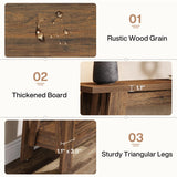 Tribesigns 41.3" Farmhouse Console Table, 2-Tier Wooden Entryway Table with Storage, Rustic Narrow Behind Couch for Living Room, Hallway, Foyer, Rustic Brown Tribesigns