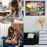 CEOVR Eiffel Tower Diamond Art Kits for Adults, 5D DIY Full Drill Landscape Diamond Painting Dots Crystal Gem Art, Adult Crafts Kits Arts and Crafts, Wall Decor for Home Office 12x16inch CEOVR