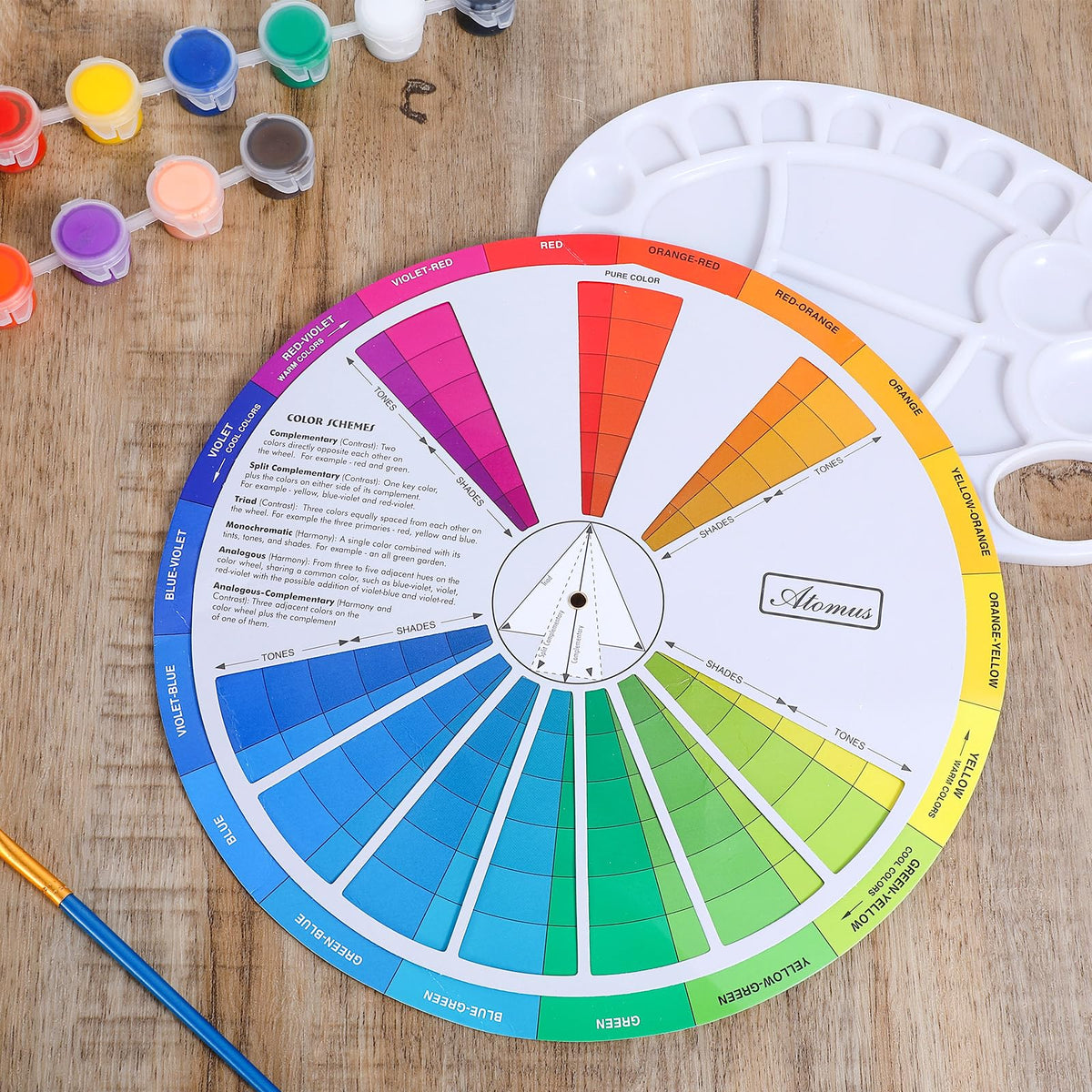 Ymapinc Color Wheel Chart, Artists Color Mixing Matching Tools Paint C ...
