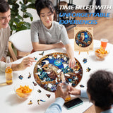 masseruon Wooden Puzzles for Adults-Moonlight Owl, Unique Shaped Jigsaw Puzzles for Adult(M, 190pieces, 11.4x11.4in), Beautiful Animal Shaped Wood Puzzles, Christmas Family Game Birthday Gift masseruon