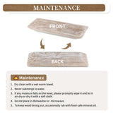 Hanobe Decorative Wood Dough Bowl: Large Long Wooden Centerpiece Table Decorations Natural Candle Holder Tray Decor Rustic Unfinished Centerpieces for Dining Room Kitchen Fruit Bowls, White Hanobe