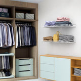 Ultrawall Wall Mounted Storage Shelf for Garage, 2 Pack Metal Shelf Rack, Heavy-Duty Wall Organizer Shelves Suitable for Shop, Shed, Garage 23.5inch x 12inch(White) Ultrawall