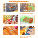 CEOVR Horse Diamond Art Kits for Adults, Horse Running 5D DIY Full Drill Diamond Painting Dots Gem Art, Adult Crafts Kits Arts and Crafts, Wall Decor for Home Office 12x16inch CEOVR