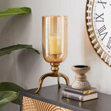 SOFE Farmhouse Wood Candle Holder, Handmade Pillar Candle Holders Brown Rustic Candle Stand Decorative, Candle Pedestal for Coffee Table, Living Room, Room Decor Aesthetic SOFE