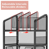 Huxitocan 4-Tier Rolling File Cart with Hanging File Organizer, Mobile File Cabinet with Storage Drawer, Rolling Utility Cart Storage and Organizer Office Cabinet for Home Office Huxitocan