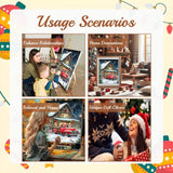 Arttoplus Christmas Paint by Numbers Kit for Adults Beginner-Red Truck Adult Paint by Number Kits on Canvas, DIY Acrylic Oil Painting by Numbers for Adults for Gift Home Wall Decor(16x20inch) Arttoplus