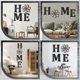 4 Pieces Rustic Home Decor Wooden Home Letters for Wall Windmill Wall Decor Farmhouse Wall Home Sign Brown Home Hanging Wood Sign Farmhouse Decor for Living Room Kitchen Bedroom Front Porch (Black) Qunclay