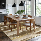 plumlik Area Rugs for Living Room, 6x9 Brown Modern Abstract Rugs for Bedroom, Large Washable Boho Rug with Non-Slip Rubber Backing for Dining Room Dorm Classroom Farmhouse Kids Playroom plumlik