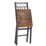 Rpuzonier Folding Dining Chairs Set of 2, Foldable Wood Kitchen Chairs with Metal Frame, Retro Folding Chair Portable and Assembled Folding Kitchen Chair for Apartment, Small Space (Set of 2) Rpuzonier