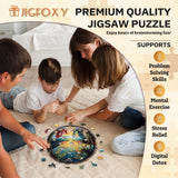 Jigfoxy Wooden Puzzle for Adults,Sunset Beach Wooden Jigsaw Puzzles for Adults, Unique Animal Shape Wood Cut Puzzles for Family Friend Puzzle Lovers(M-11.4 * 11.3in-200pcs) Jigfoxy