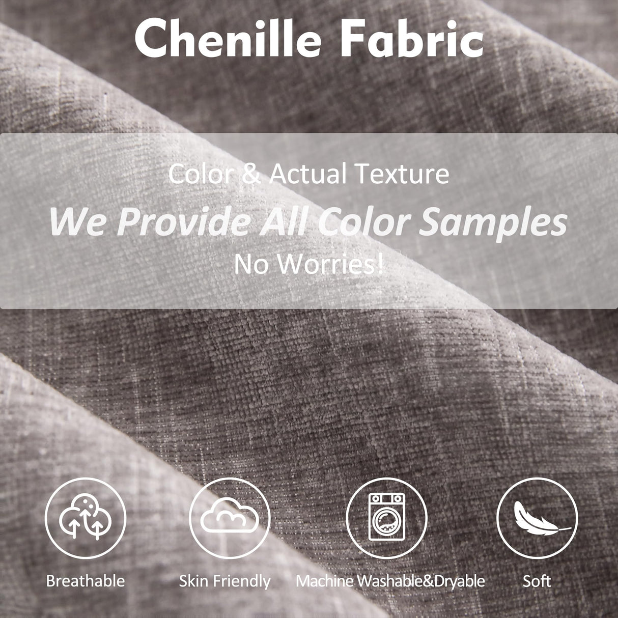 GOSUHI 108" U Shaped Couch, Modular Sectional Sofa, 3-Seater Comfy Cloud Couch with Movable Ottoman, Deep Seat Couches for Living Room, Chenille, Slate GOSUHI