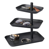 Yamazaki Home Tower 3-Tier Accessory Tray - Jewelry Holder & Storage Organizer - Steel YAMAZAKI