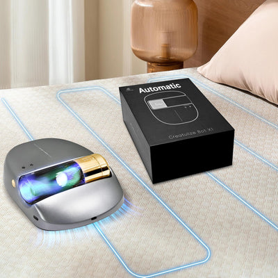 CREATULIZE Automatic Bed Vacuum Cleaner with Smart Navigation, No App Required, 14AW, Edge-Sensing Tech & 55dB Ultra-Quiet Design, for Beds, Mattress, Carpets & Sofas Pet Hair/Dust Removal